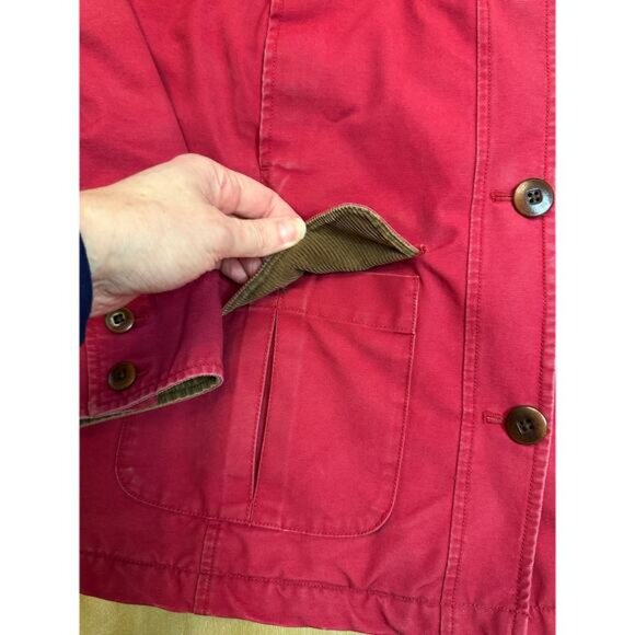 Vintage LL Bean Barn Jacket RED Medium - Picture 3 of 11